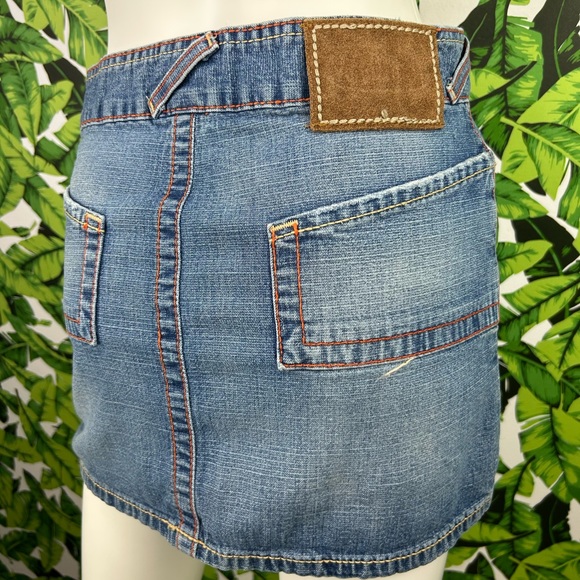 Vintage Y2K Von Dutch Micro Mini Skirt 🔥 Iconic Designer Denim - USA Made - Picture 4 of 10